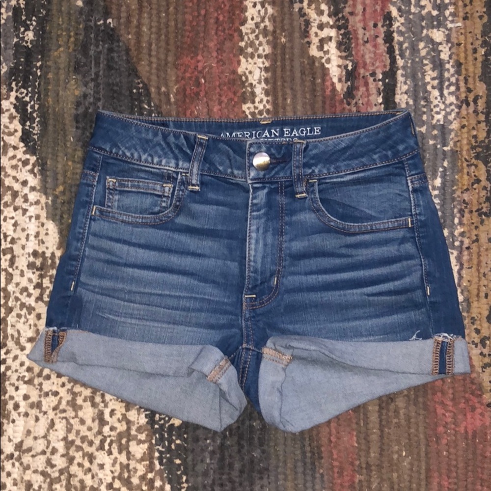 American Eagle Hi-Rise Shorties Jean Shorts